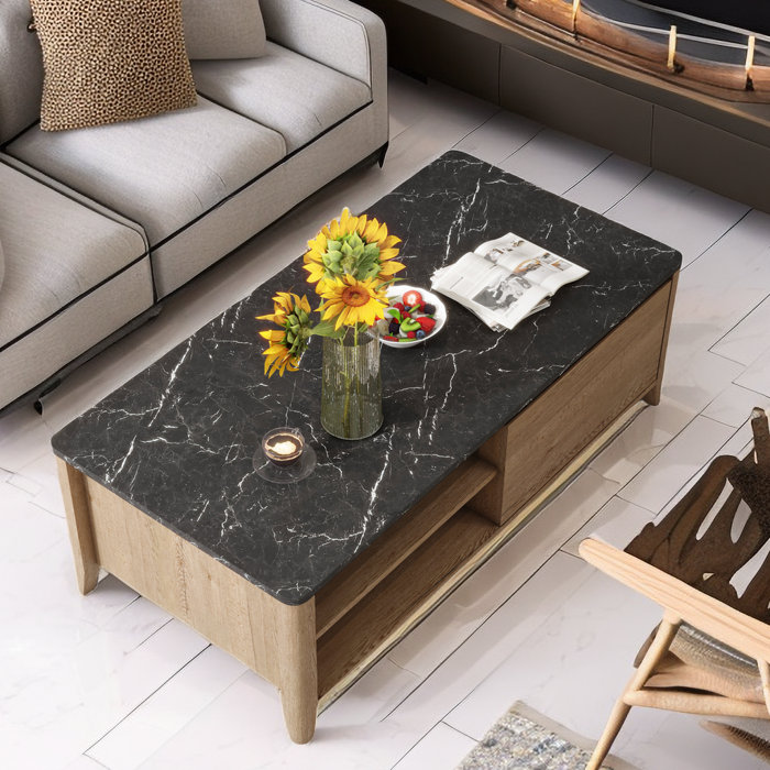 Ivy Bronx Jakyah Rectangular Coffee Table with Storage Wayfair